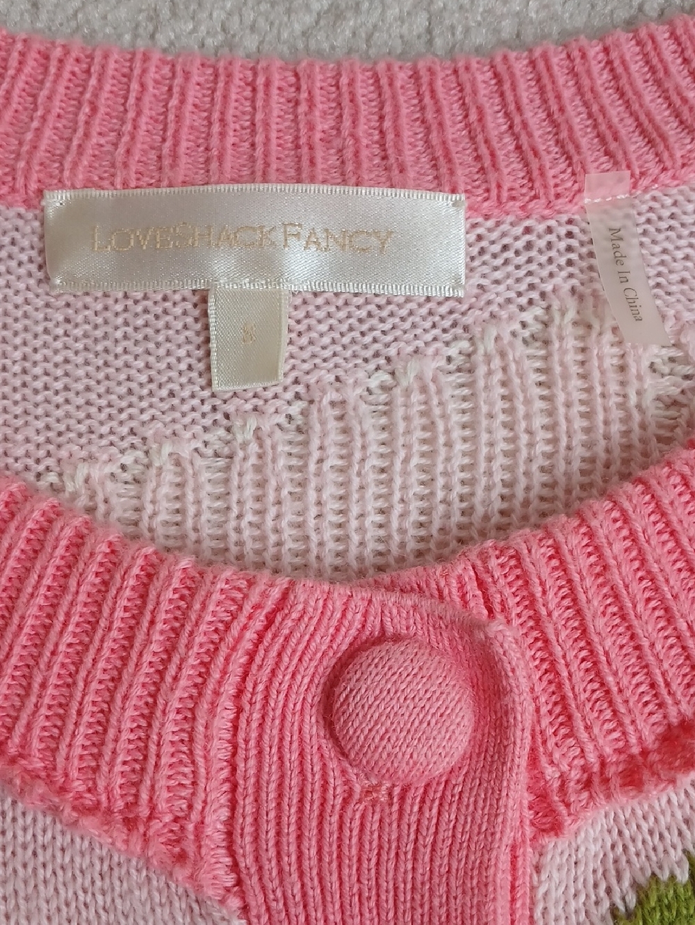 LoveShackFancy Dabney Cardigan Montauk Sand - Picture 5 of 6